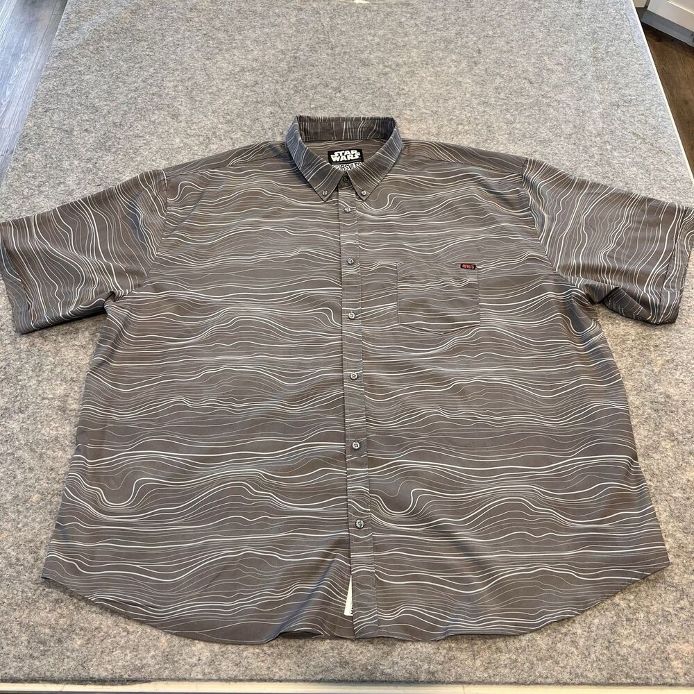 RSVLTS Star Wars Mandalorian Beskar Steel Button Up Shirt Kunuflex Mens 4XL